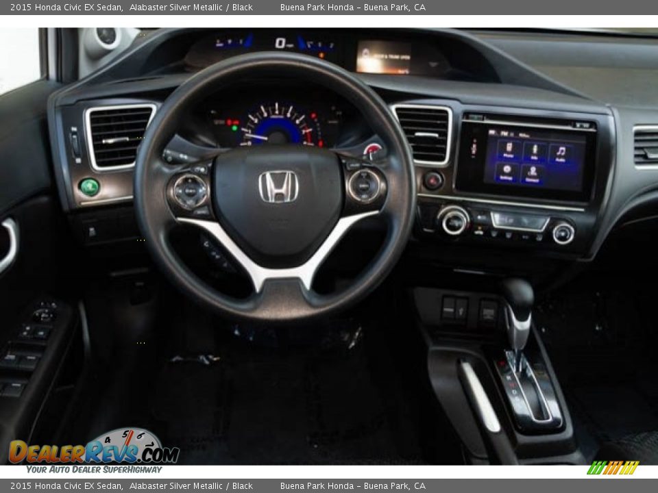 2015 Honda Civic EX Sedan Alabaster Silver Metallic / Black Photo #5