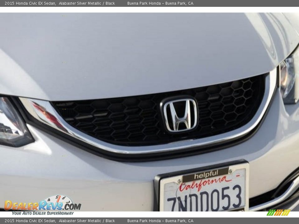 2015 Honda Civic EX Sedan Alabaster Silver Metallic / Black Photo #8