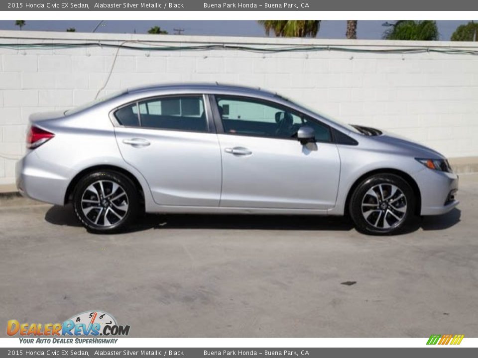 2015 Honda Civic EX Sedan Alabaster Silver Metallic / Black Photo #9