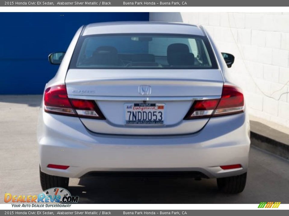 2015 Honda Civic EX Sedan Alabaster Silver Metallic / Black Photo #10