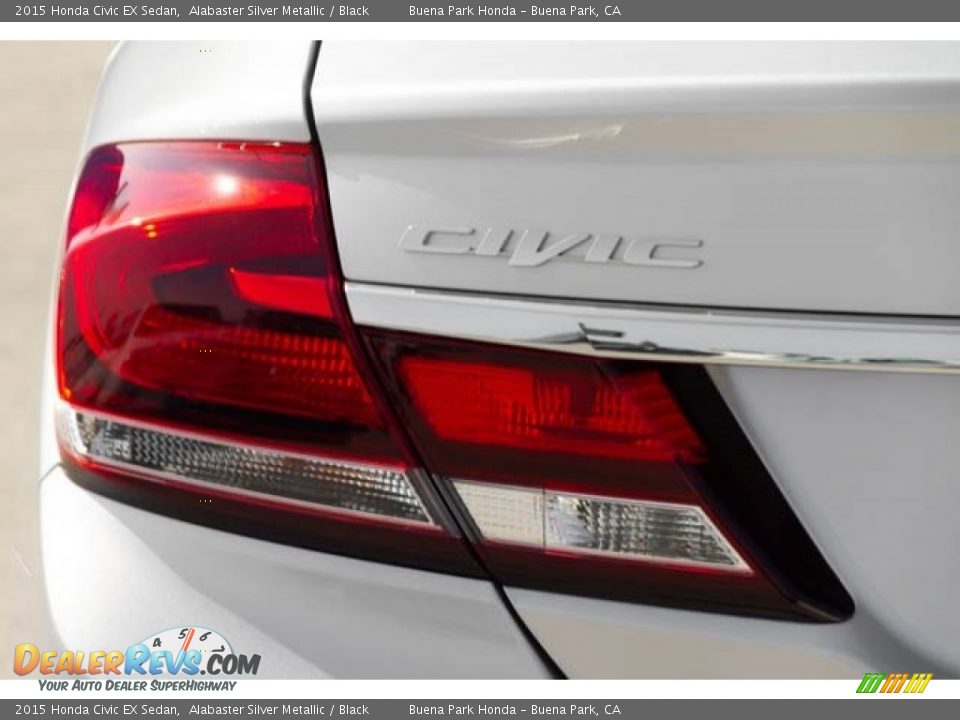 2015 Honda Civic EX Sedan Alabaster Silver Metallic / Black Photo #11
