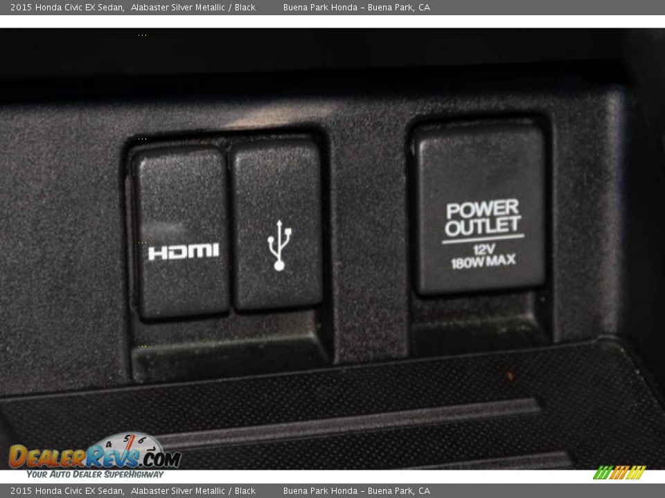 2015 Honda Civic EX Sedan Alabaster Silver Metallic / Black Photo #16
