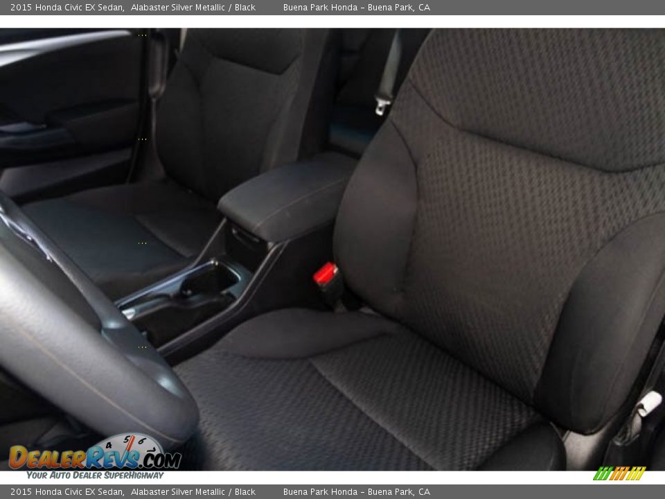 2015 Honda Civic EX Sedan Alabaster Silver Metallic / Black Photo #17
