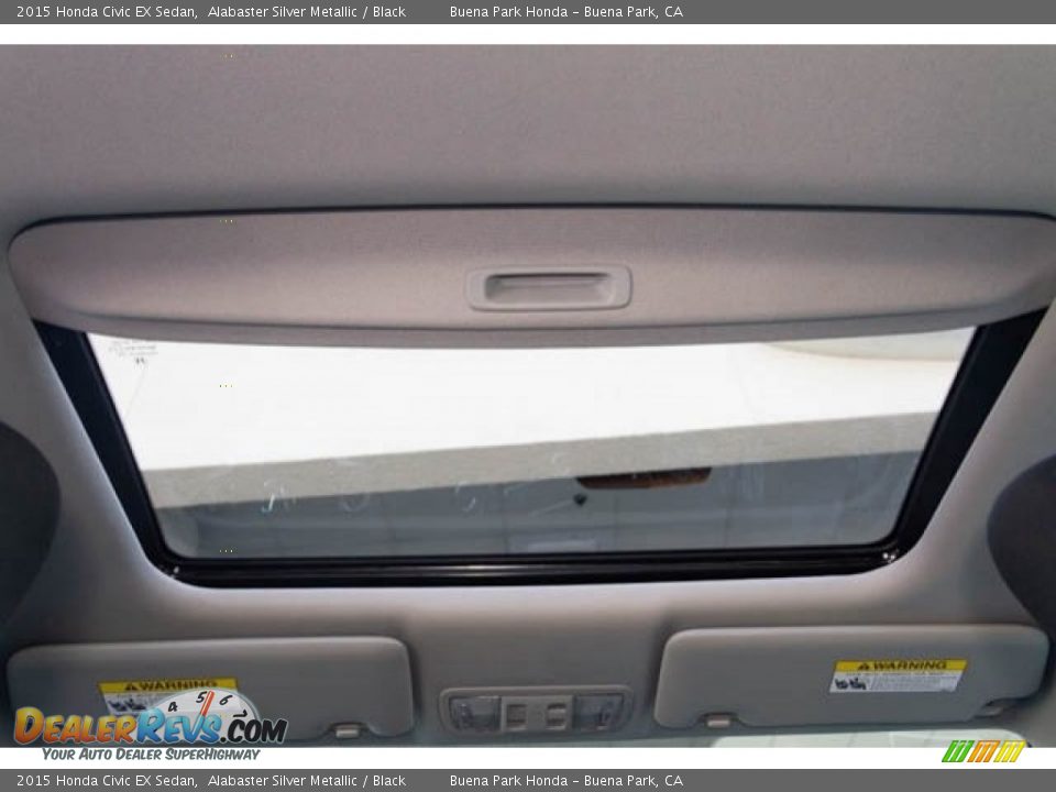 2015 Honda Civic EX Sedan Alabaster Silver Metallic / Black Photo #18