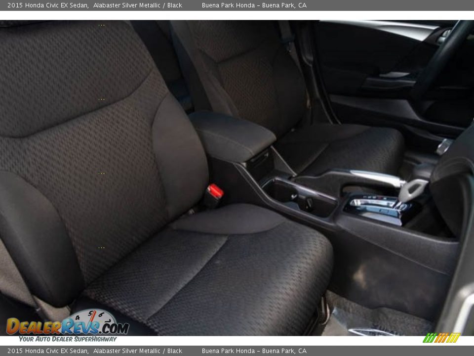 2015 Honda Civic EX Sedan Alabaster Silver Metallic / Black Photo #24