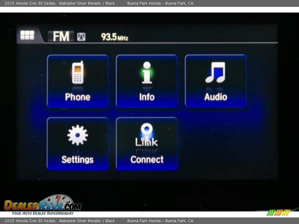 2015 Honda Civic EX Sedan Alabaster Silver Metallic / Black Photo #25