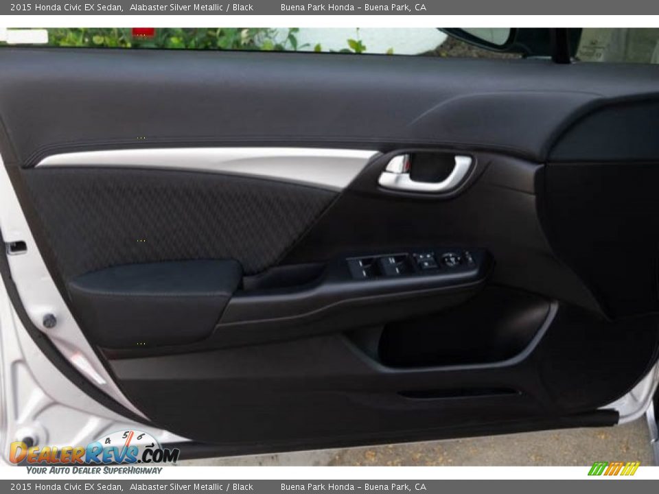 2015 Honda Civic EX Sedan Alabaster Silver Metallic / Black Photo #29