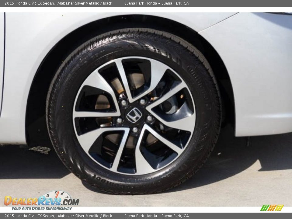 2015 Honda Civic EX Sedan Alabaster Silver Metallic / Black Photo #36
