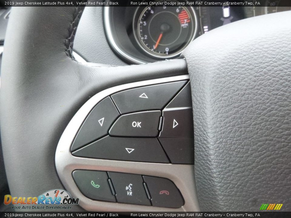 2019 Jeep Cherokee Latitude Plus 4x4 Velvet Red Pearl / Black Photo #20