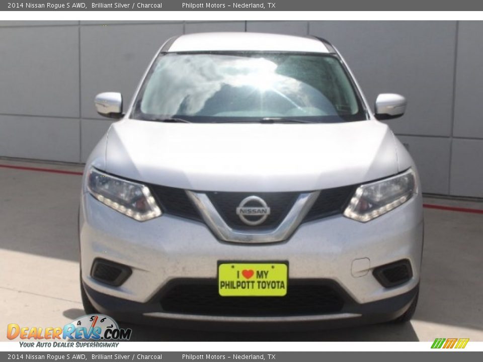 2014 Nissan Rogue S AWD Brilliant Silver / Charcoal Photo #2