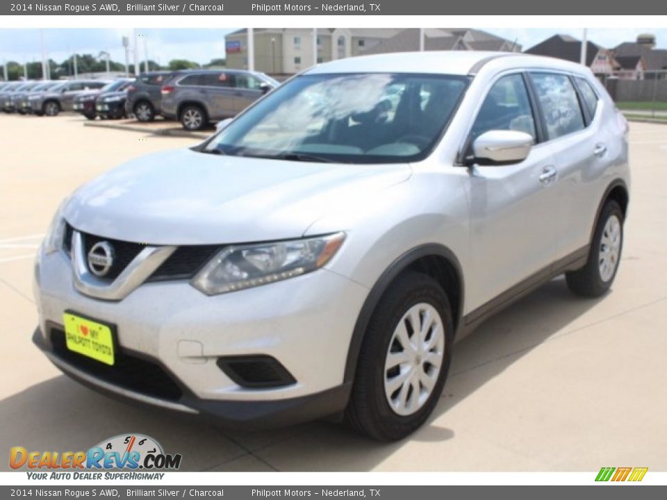 2014 Nissan Rogue S AWD Brilliant Silver / Charcoal Photo #3