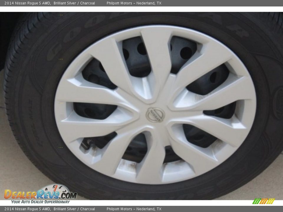 2014 Nissan Rogue S AWD Brilliant Silver / Charcoal Photo #4