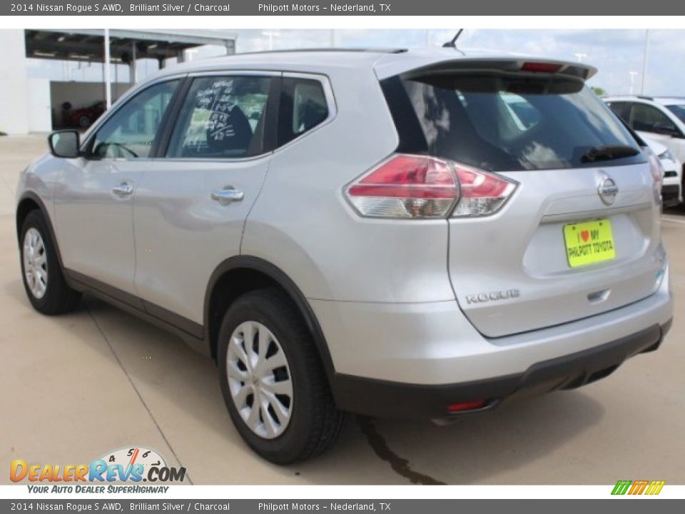 2014 Nissan Rogue S AWD Brilliant Silver / Charcoal Photo #6