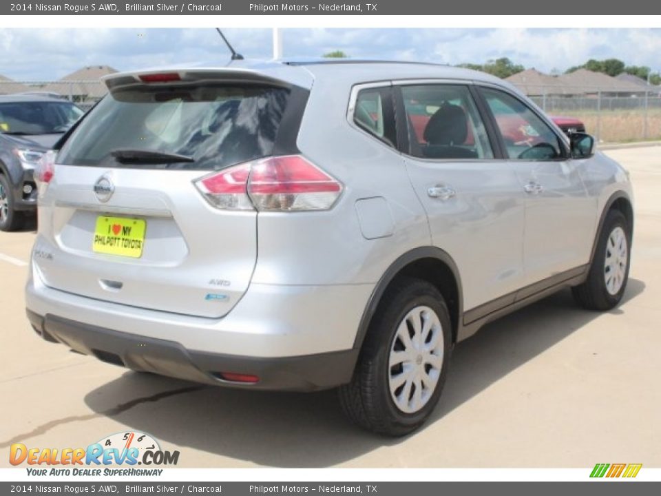 2014 Nissan Rogue S AWD Brilliant Silver / Charcoal Photo #8