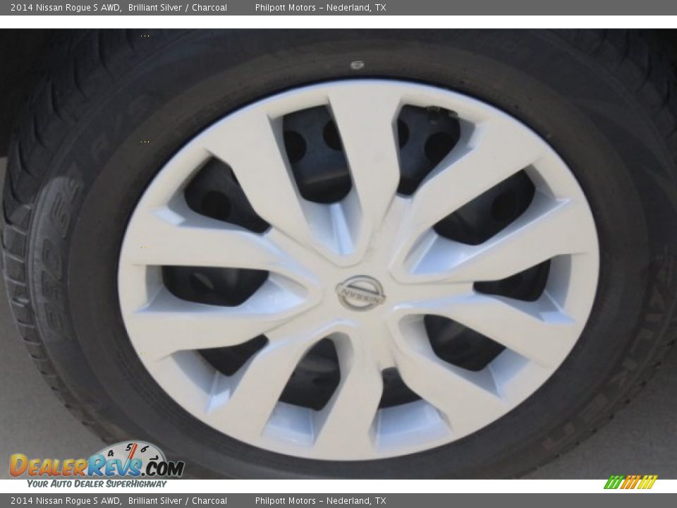2014 Nissan Rogue S AWD Brilliant Silver / Charcoal Photo #9