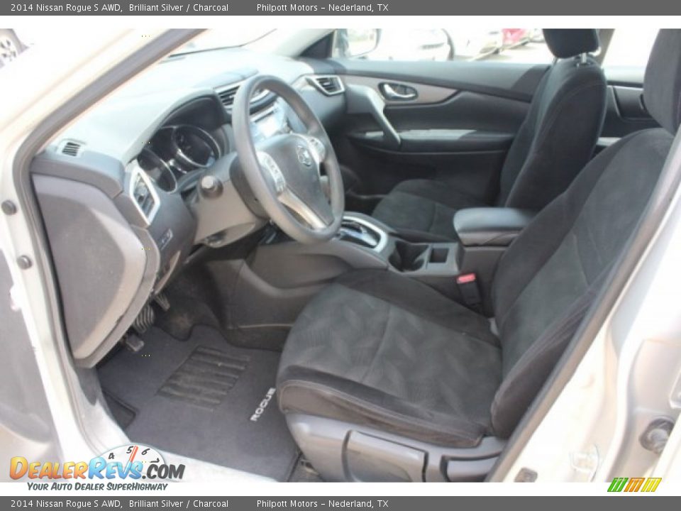 2014 Nissan Rogue S AWD Brilliant Silver / Charcoal Photo #14
