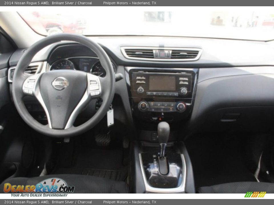 2014 Nissan Rogue S AWD Brilliant Silver / Charcoal Photo #25