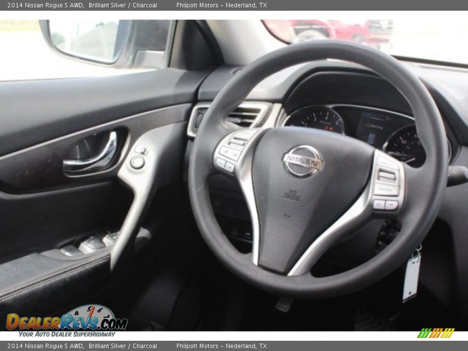 2014 Nissan Rogue S AWD Brilliant Silver / Charcoal Photo #26