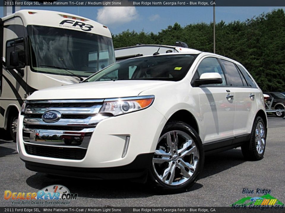 2011 Ford Edge SEL White Platinum Tri-Coat / Medium Light Stone Photo #1