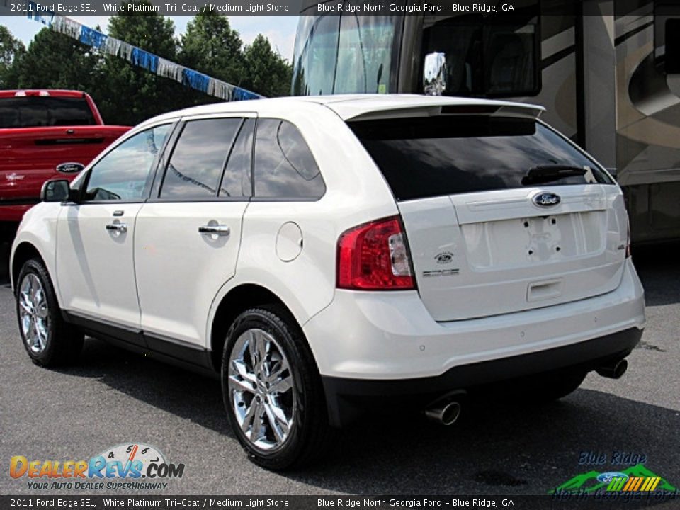 2011 Ford Edge SEL White Platinum Tri-Coat / Medium Light Stone Photo #3