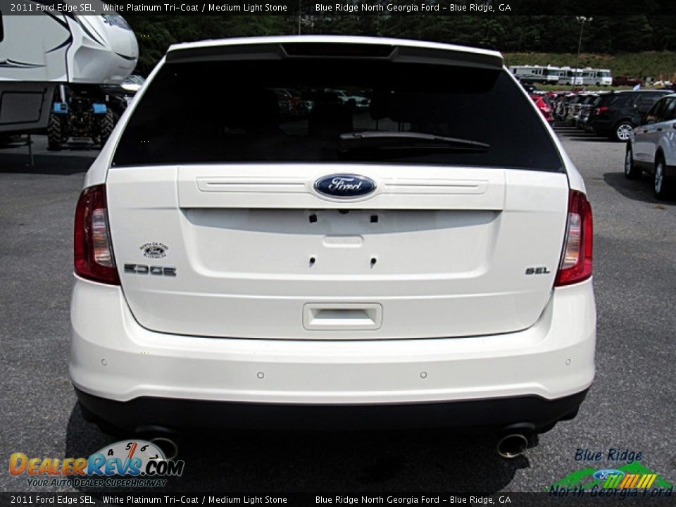 2011 Ford Edge SEL White Platinum Tri-Coat / Medium Light Stone Photo #4