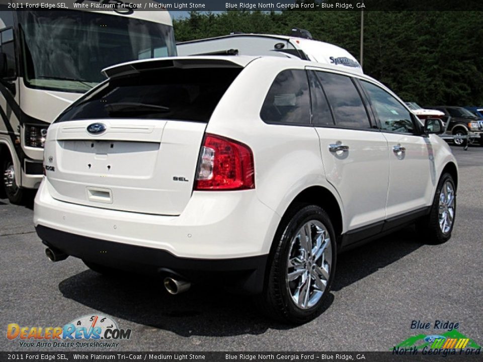 2011 Ford Edge SEL White Platinum Tri-Coat / Medium Light Stone Photo #5