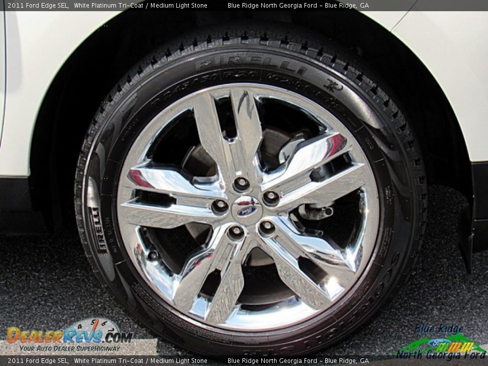 2011 Ford Edge SEL White Platinum Tri-Coat / Medium Light Stone Photo #9
