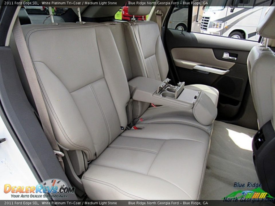 2011 Ford Edge SEL White Platinum Tri-Coat / Medium Light Stone Photo #12