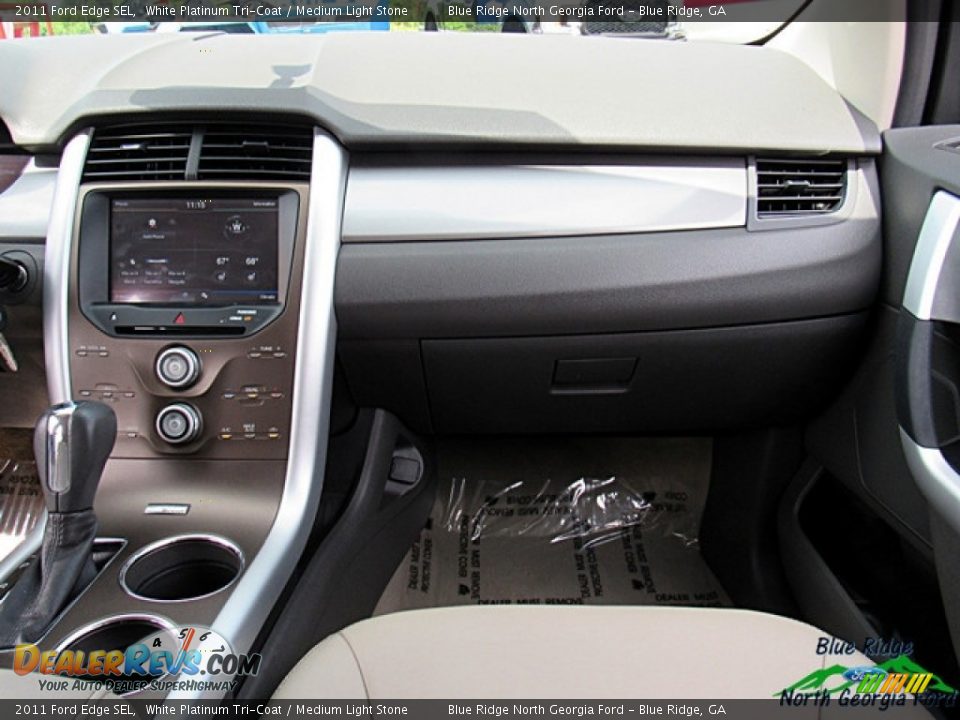 2011 Ford Edge SEL White Platinum Tri-Coat / Medium Light Stone Photo #17