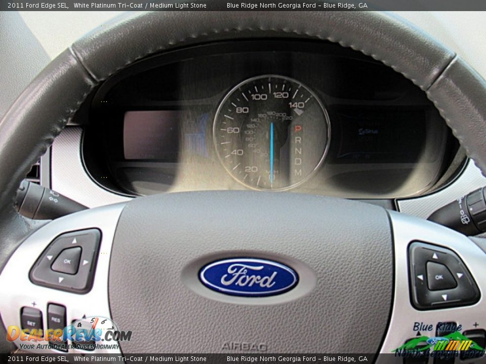 2011 Ford Edge SEL White Platinum Tri-Coat / Medium Light Stone Photo #18