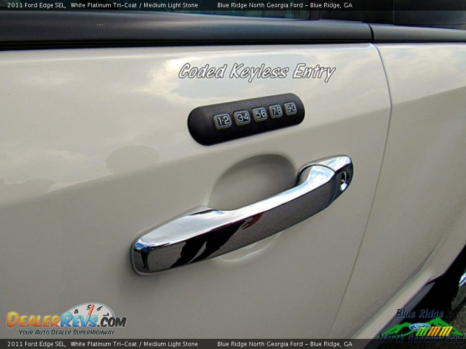 2011 Ford Edge SEL White Platinum Tri-Coat / Medium Light Stone Photo #25
