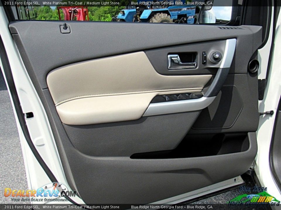 2011 Ford Edge SEL White Platinum Tri-Coat / Medium Light Stone Photo #27