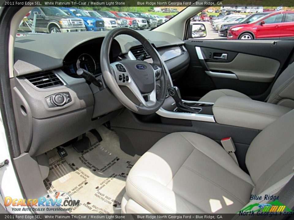 2011 Ford Edge SEL White Platinum Tri-Coat / Medium Light Stone Photo #28