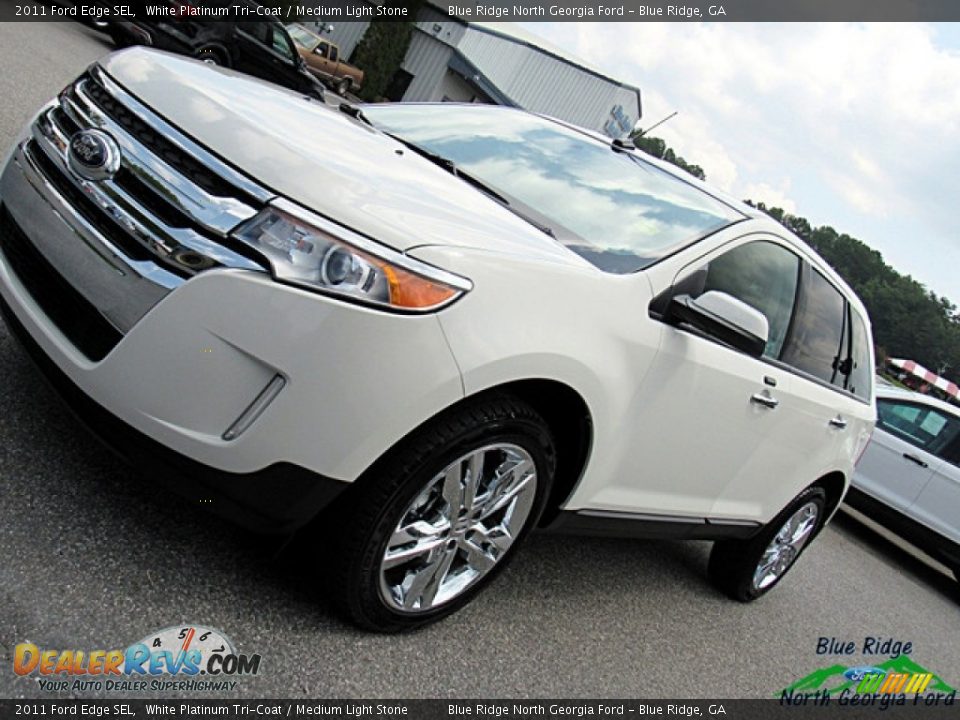 2011 Ford Edge SEL White Platinum Tri-Coat / Medium Light Stone Photo #31