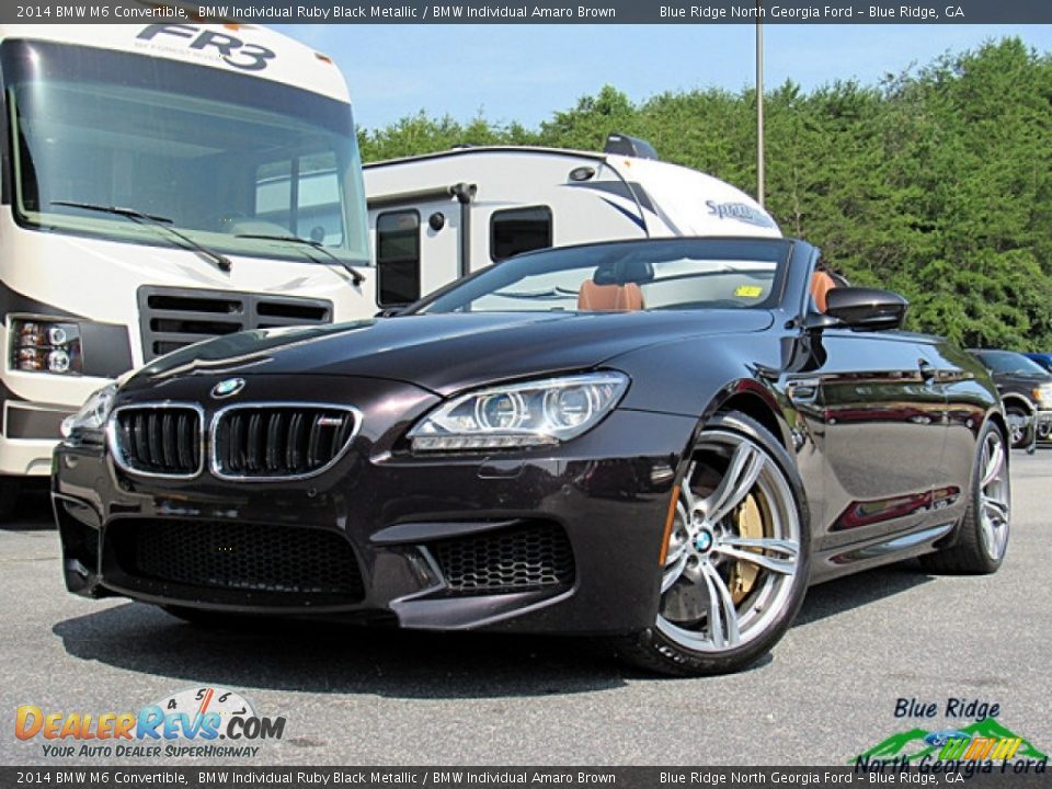 2014 BMW M6 Convertible BMW Individual Ruby Black Metallic / BMW Individual Amaro Brown Photo #1