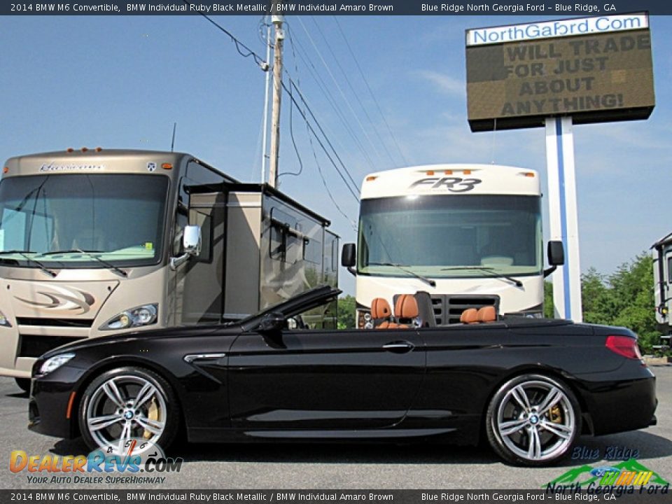 2014 BMW M6 Convertible BMW Individual Ruby Black Metallic / BMW Individual Amaro Brown Photo #2