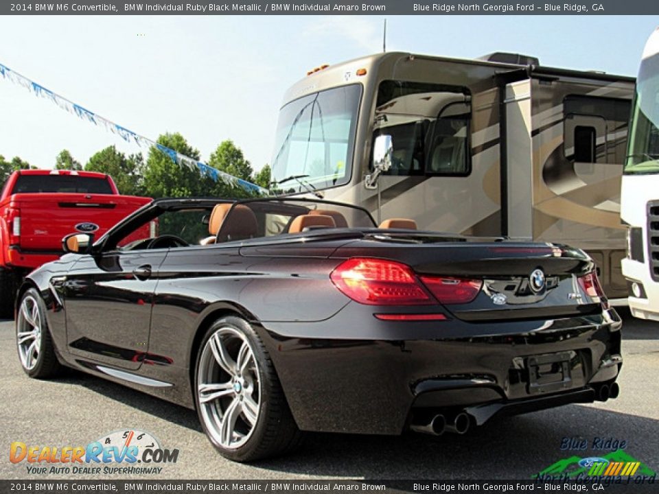 2014 BMW M6 Convertible BMW Individual Ruby Black Metallic / BMW Individual Amaro Brown Photo #3