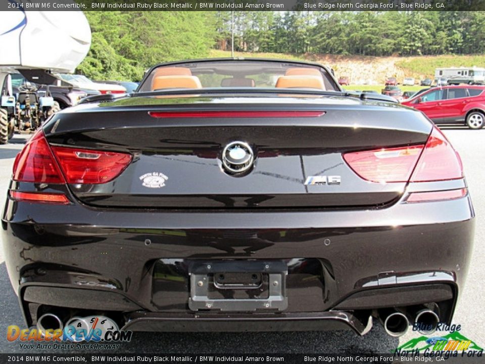 2014 BMW M6 Convertible BMW Individual Ruby Black Metallic / BMW Individual Amaro Brown Photo #4