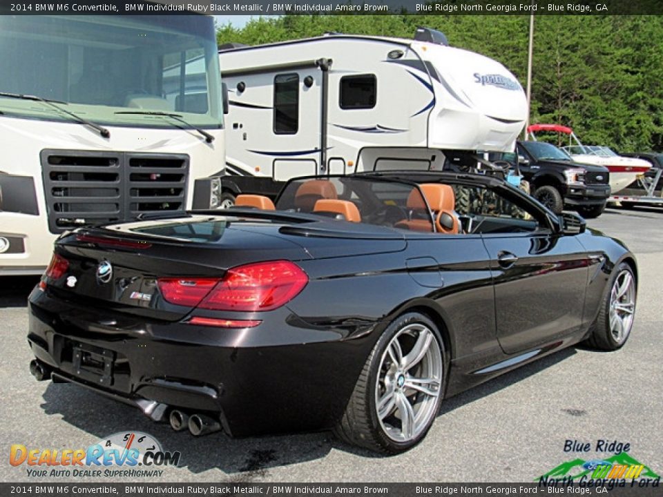 2014 BMW M6 Convertible BMW Individual Ruby Black Metallic / BMW Individual Amaro Brown Photo #5