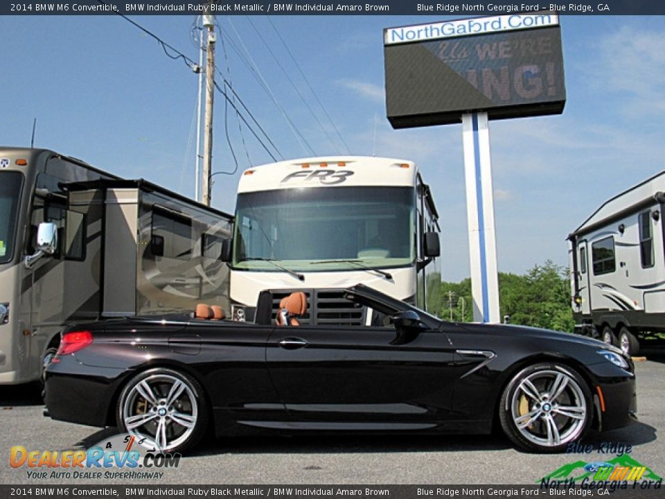 2014 BMW M6 Convertible BMW Individual Ruby Black Metallic / BMW Individual Amaro Brown Photo #6