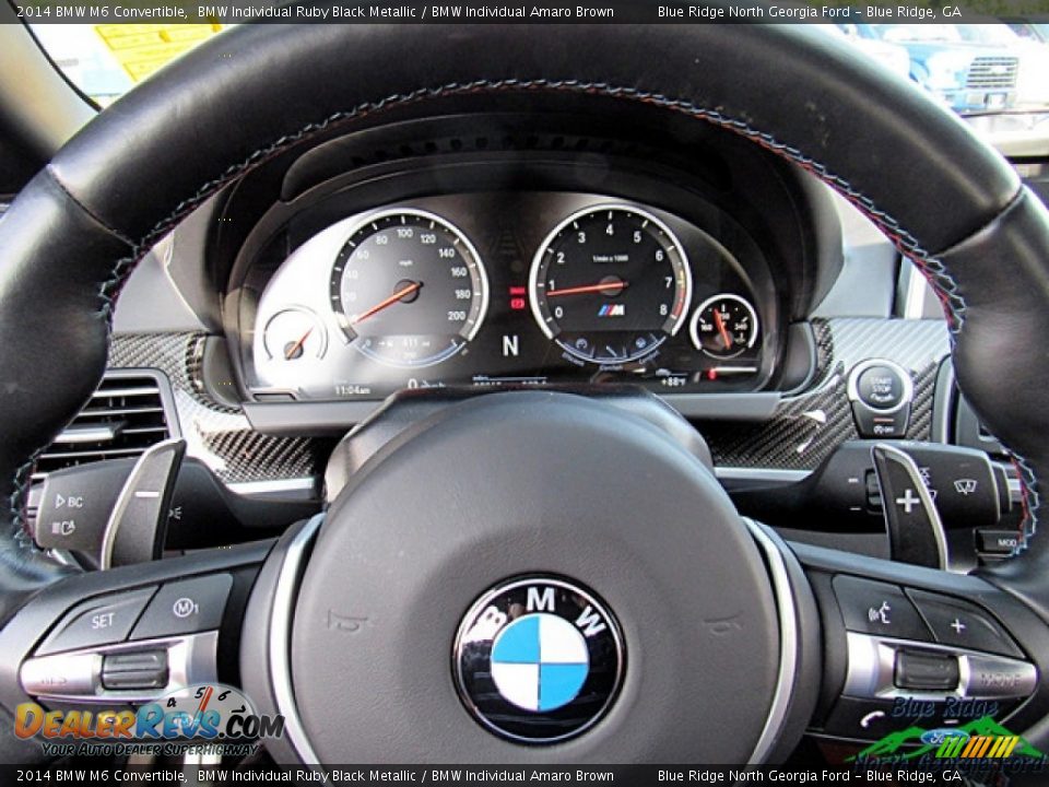 2014 BMW M6 Convertible BMW Individual Ruby Black Metallic / BMW Individual Amaro Brown Photo #22