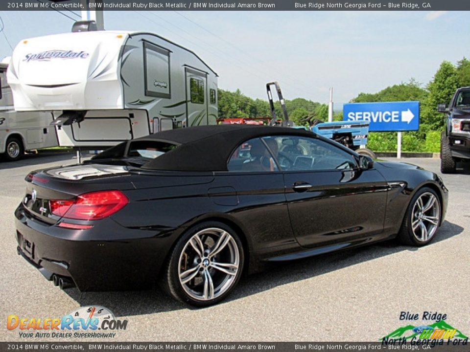 2014 BMW M6 Convertible BMW Individual Ruby Black Metallic / BMW Individual Amaro Brown Photo #26