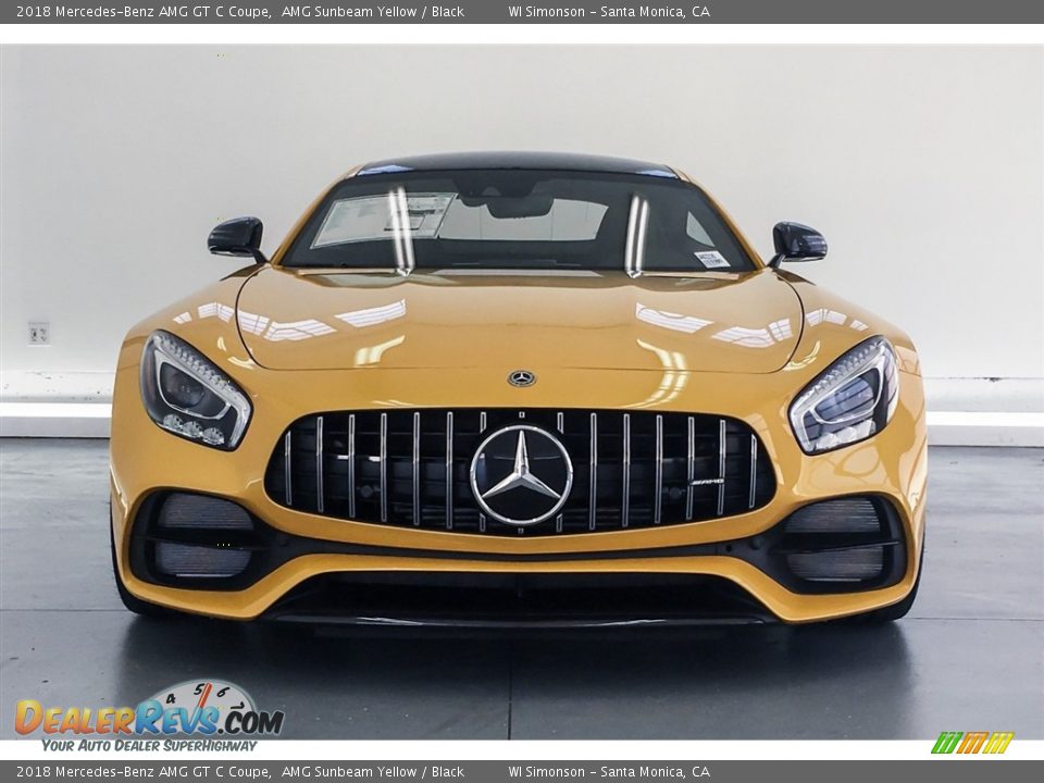 2018 Mercedes-Benz AMG GT C Coupe AMG Sunbeam Yellow / Black Photo #2