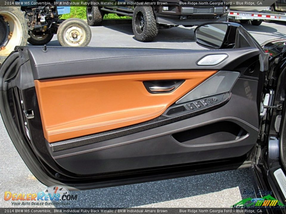 2014 BMW M6 Convertible BMW Individual Ruby Black Metallic / BMW Individual Amaro Brown Photo #34