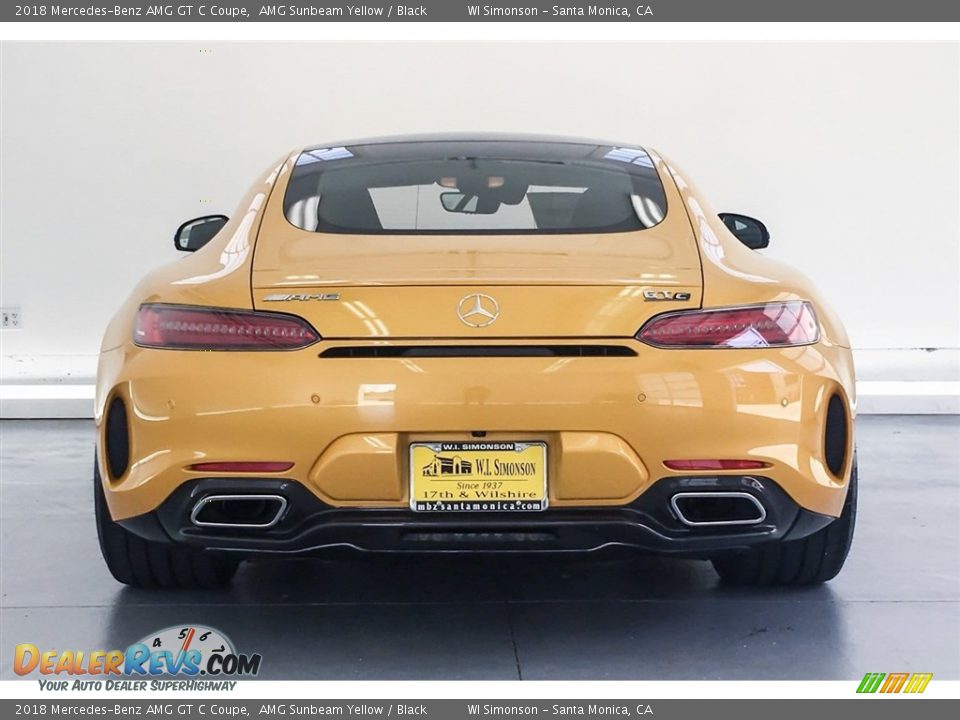2018 Mercedes-Benz AMG GT C Coupe AMG Sunbeam Yellow / Black Photo #3