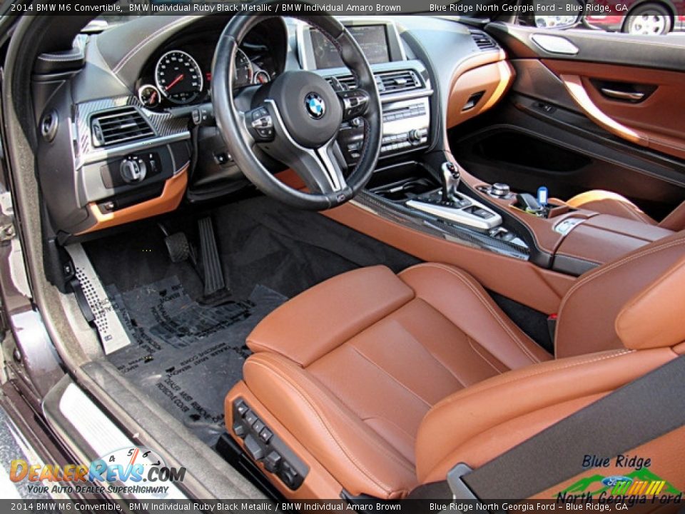 2014 BMW M6 Convertible BMW Individual Ruby Black Metallic / BMW Individual Amaro Brown Photo #35