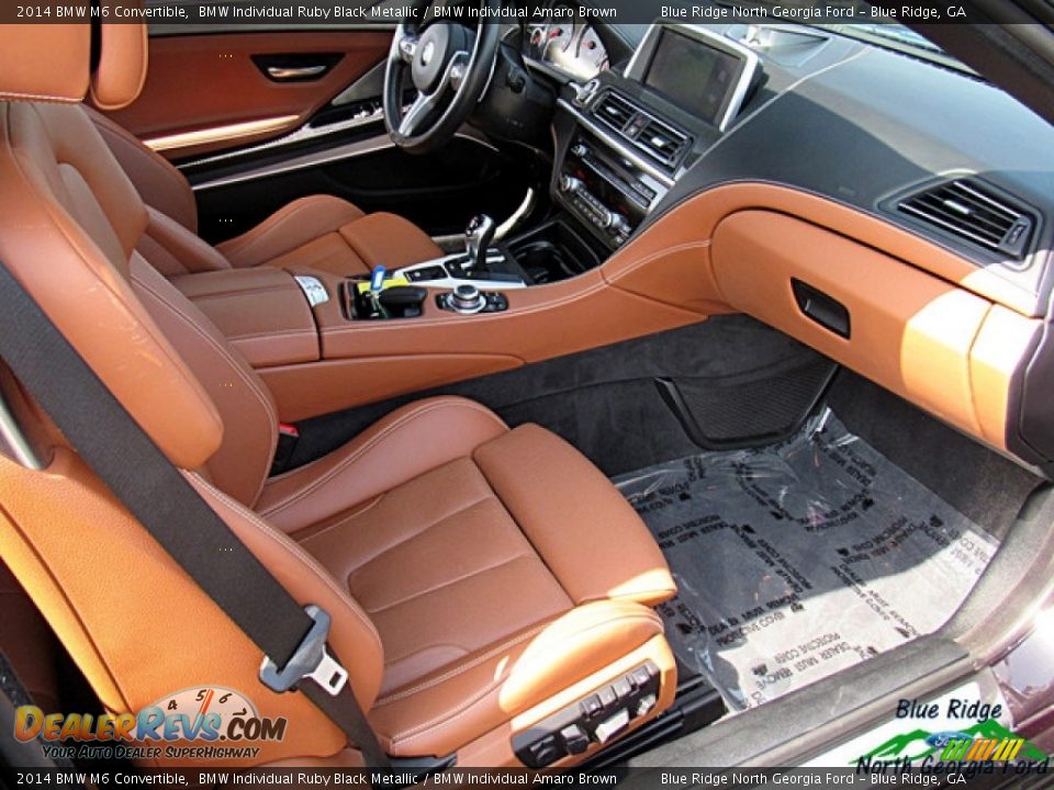 2014 BMW M6 Convertible BMW Individual Ruby Black Metallic / BMW Individual Amaro Brown Photo #36