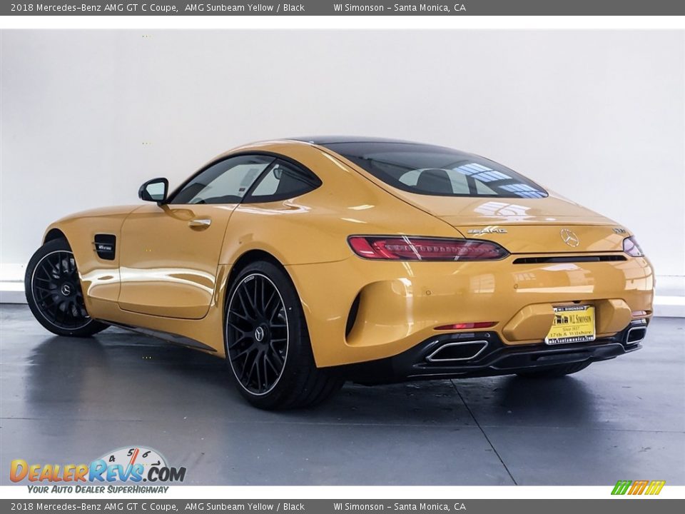 2018 Mercedes-Benz AMG GT C Coupe AMG Sunbeam Yellow / Black Photo #10