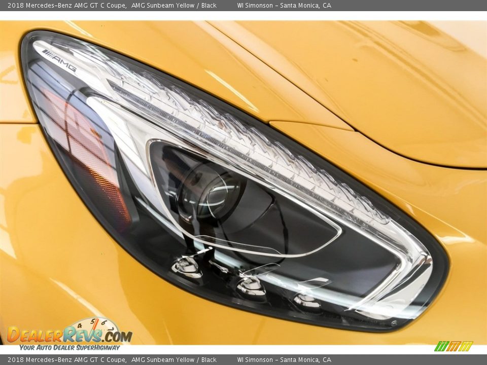 2018 Mercedes-Benz AMG GT C Coupe AMG Sunbeam Yellow / Black Photo #31