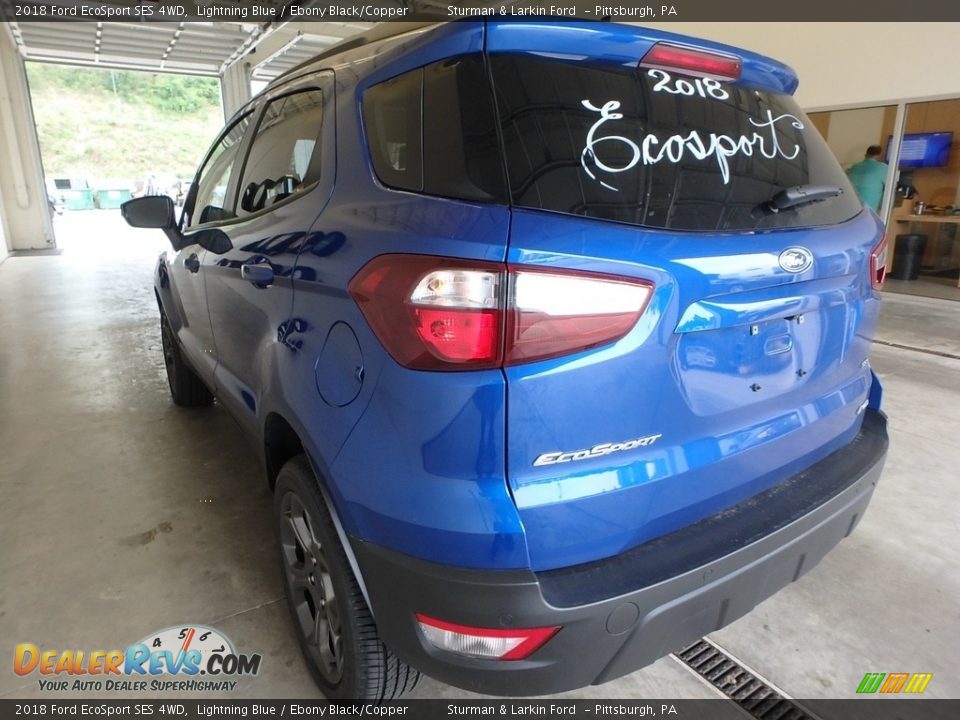 2018 Ford EcoSport SES 4WD Lightning Blue / Ebony Black/Copper Photo #3